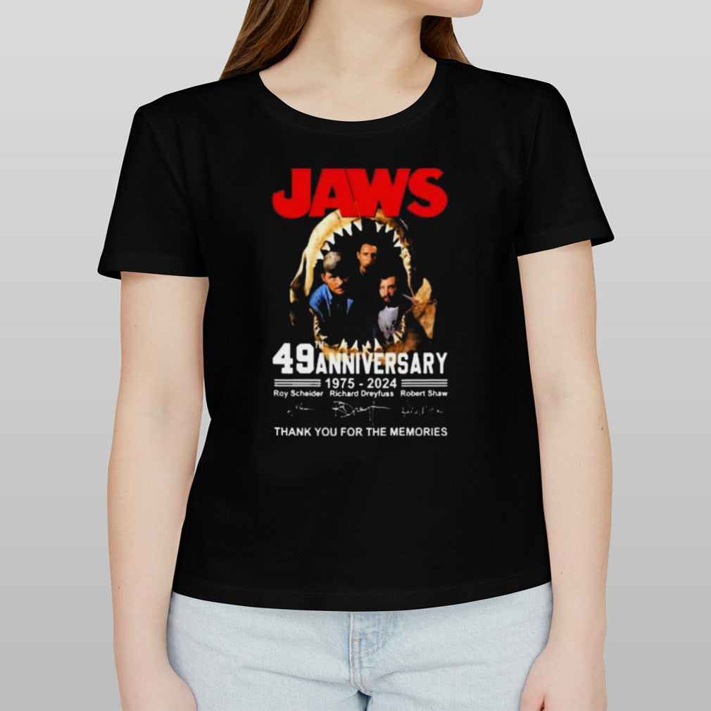 Jaws 49th Anniversary 1975 2024 Thank You For The Memories Signatures shirt