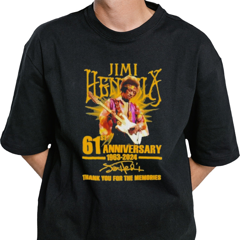 Jimi Hendrix 61st Anniversary 1963-2024 Thank You For The Memories T-Shirt