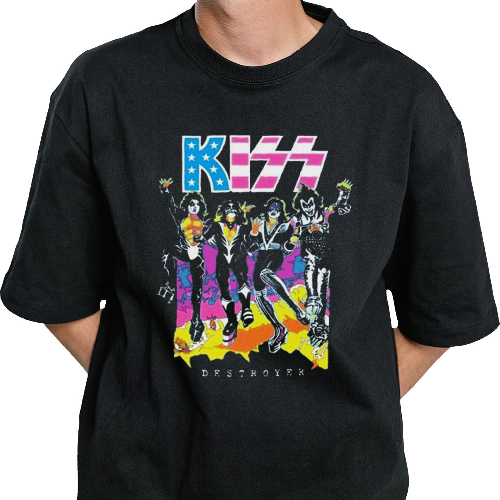 KISS Destroyer Flocked Blacklight Limited Edition Shirt