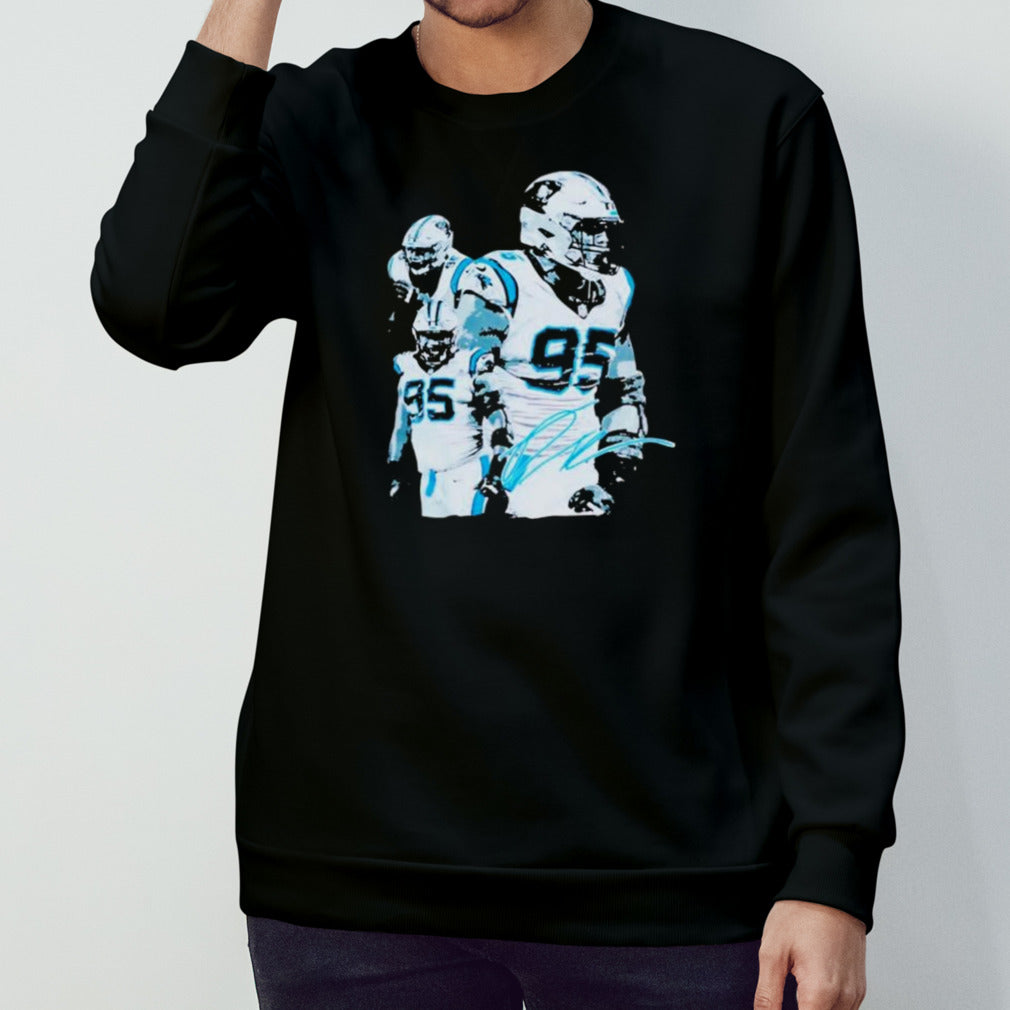 Kai Brown Derrick Brown Carolina Panthers signature shirts