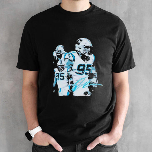 Kai Brown Derrick Brown Carolina Panthers signature shirts