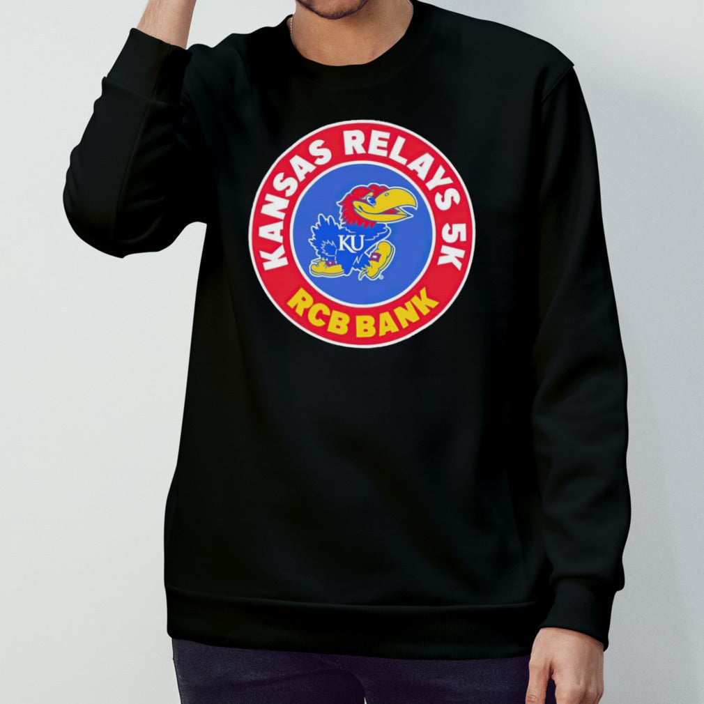 Kansas Jayhawks Kansas Relays 5k RCB bank shirts