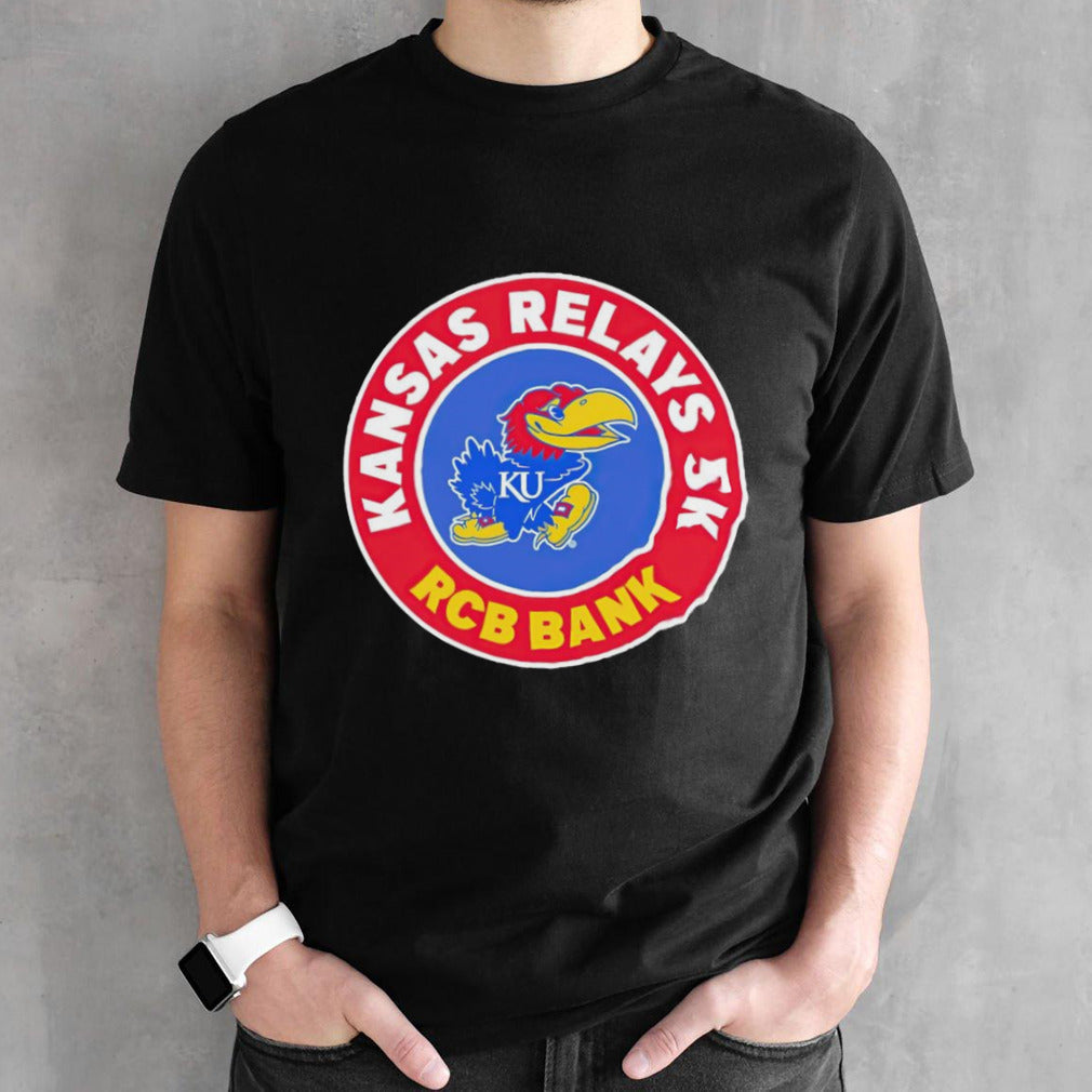 Kansas Jayhawks Kansas Relays 5k RCB bank shirts