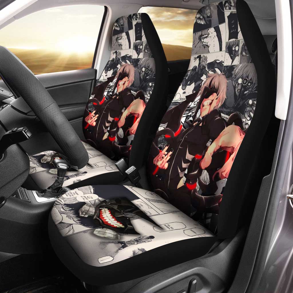 Ken Kaneki Car Seat Covers Custom Manga Anime Tokyo Ghoul Car Accessories