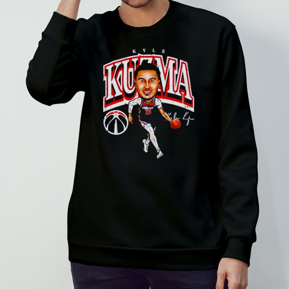 Kyle Kuzma Washington Wizards signature cartoon shirts