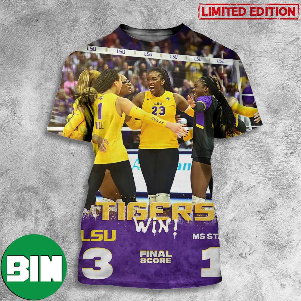 LSU Tigers Win 3-1 In SEC Home Games LSU Volleyball 3D T-Shirts