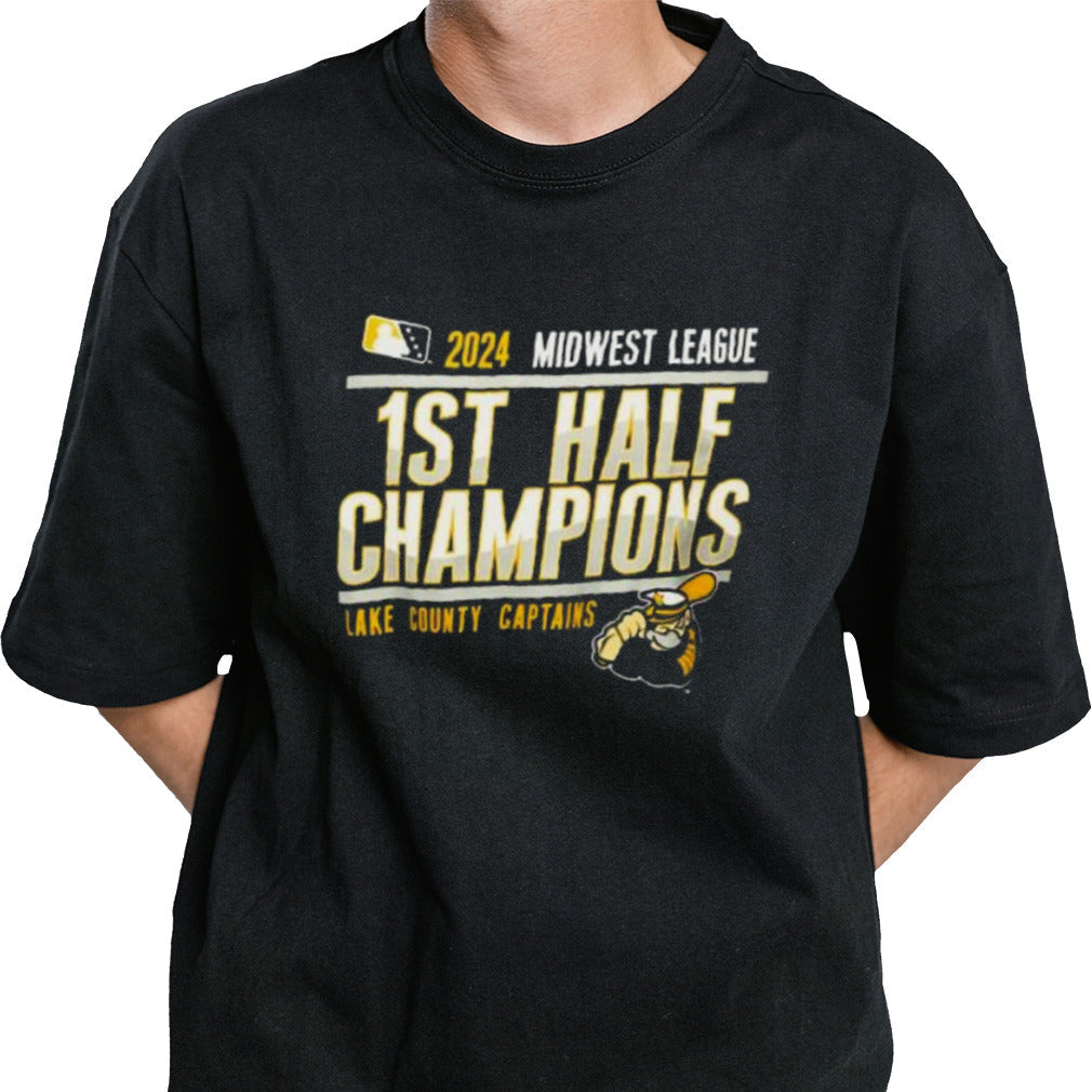 Lake County Captains 2024 Midwest League 1st Half Champions shirt