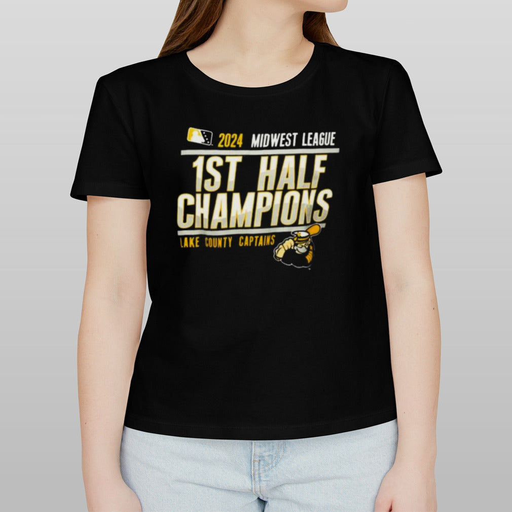 Lake County Captains 2024 Midwest League 1st Half Champions shirt