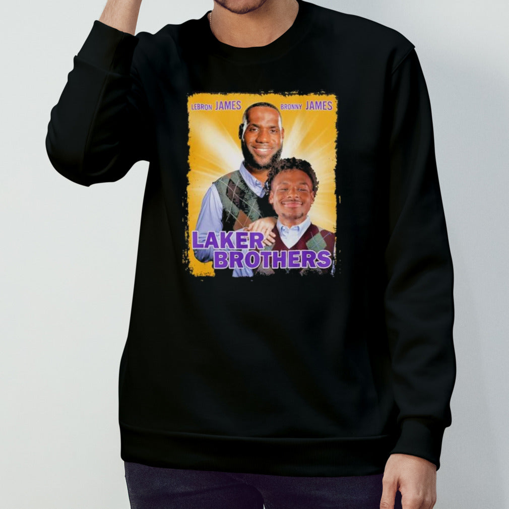 Laker Brothers Lebron James And Bronny James shirt