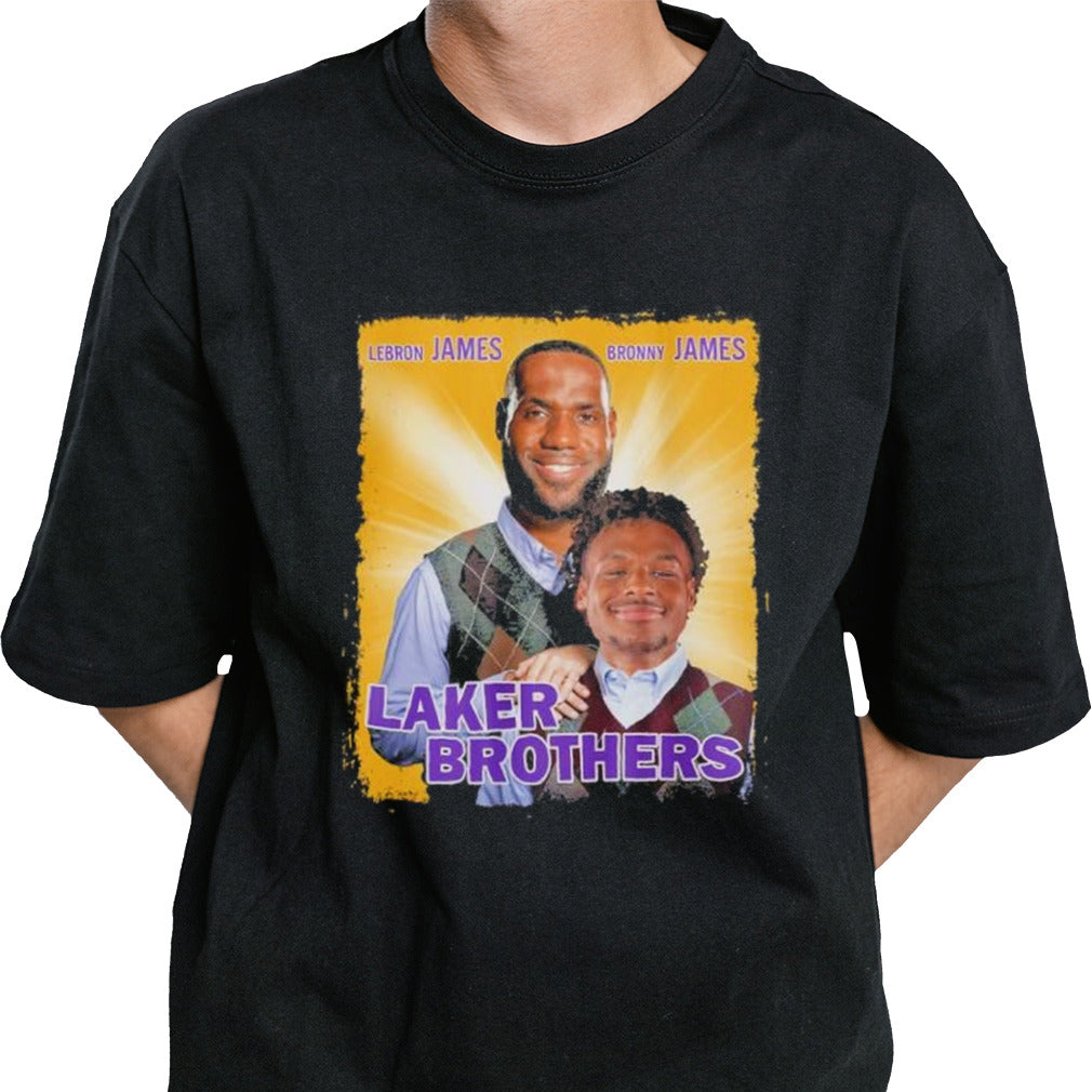 Laker Brothers Lebron James And Bronny James shirt