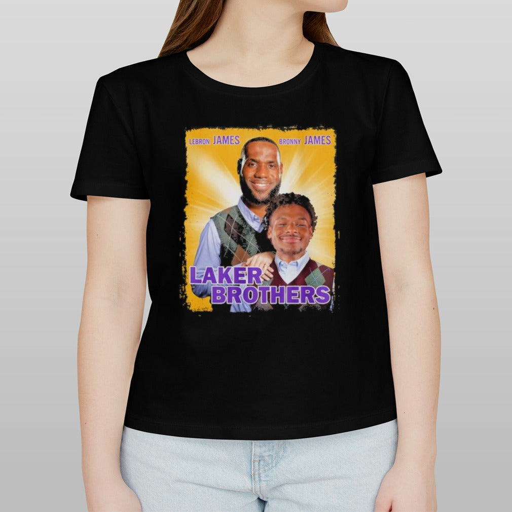 Laker Brothers Lebron James And Bronny James shirt