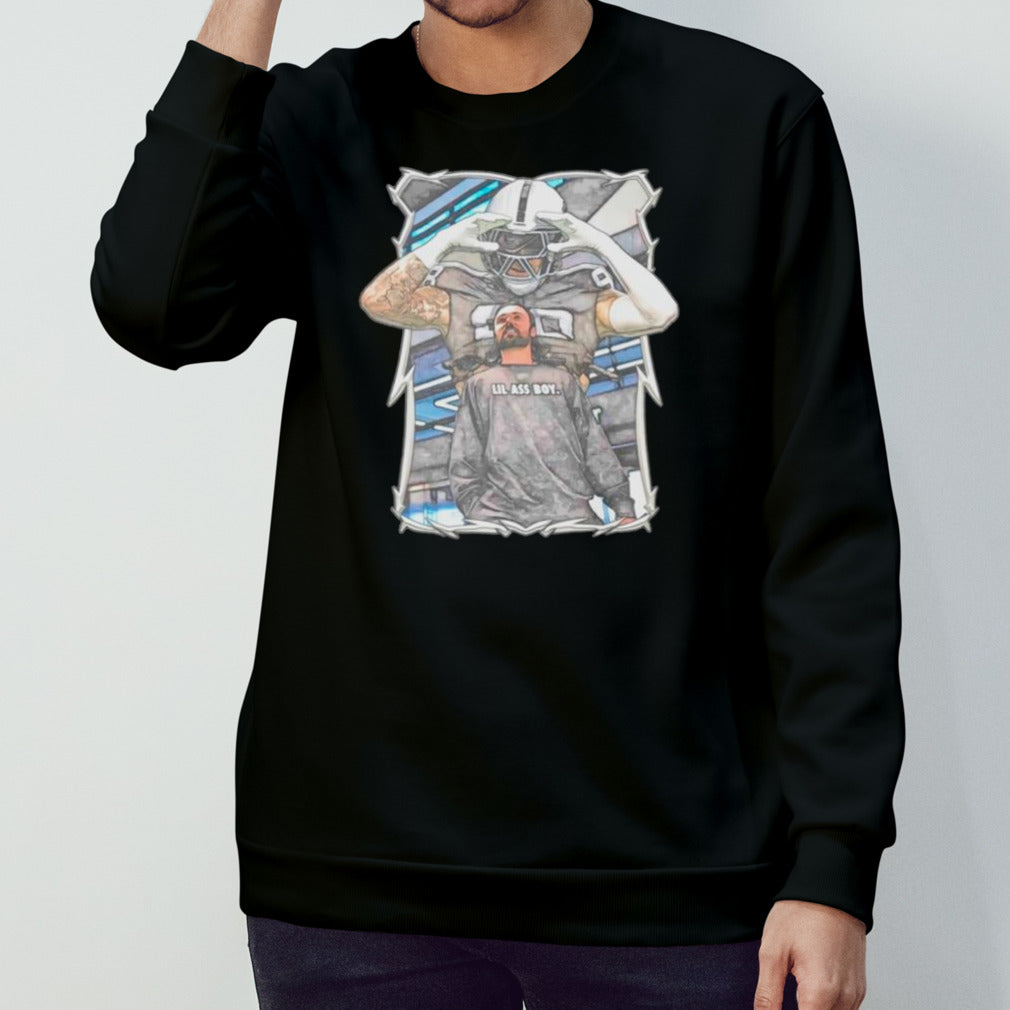 Las Vegas Raiders Maxx Crosby Wearing lil ass boy shirts