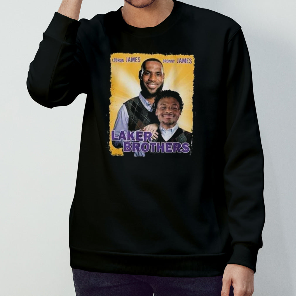 Lebron And Bronny Lakers Brothers T-shirt
