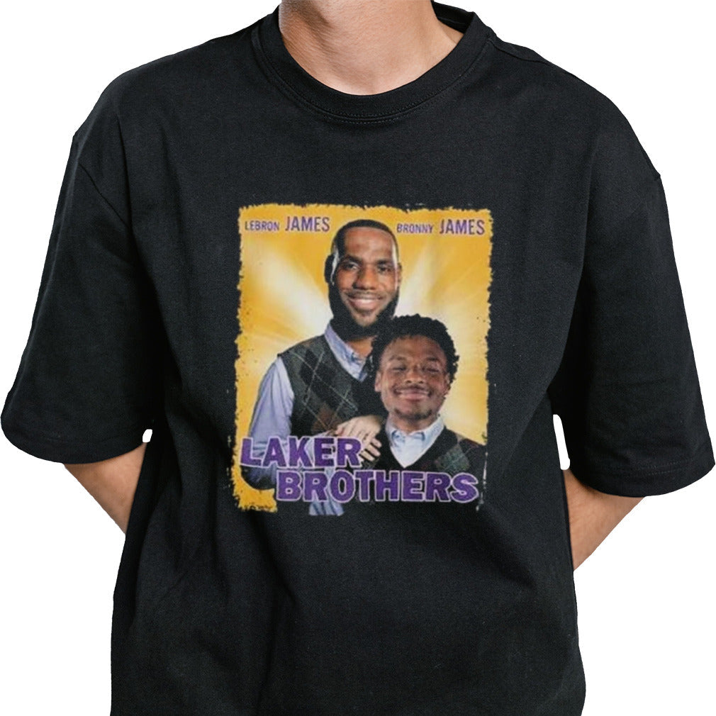 Lebron And Bronny Lakers Brothers T-shirt