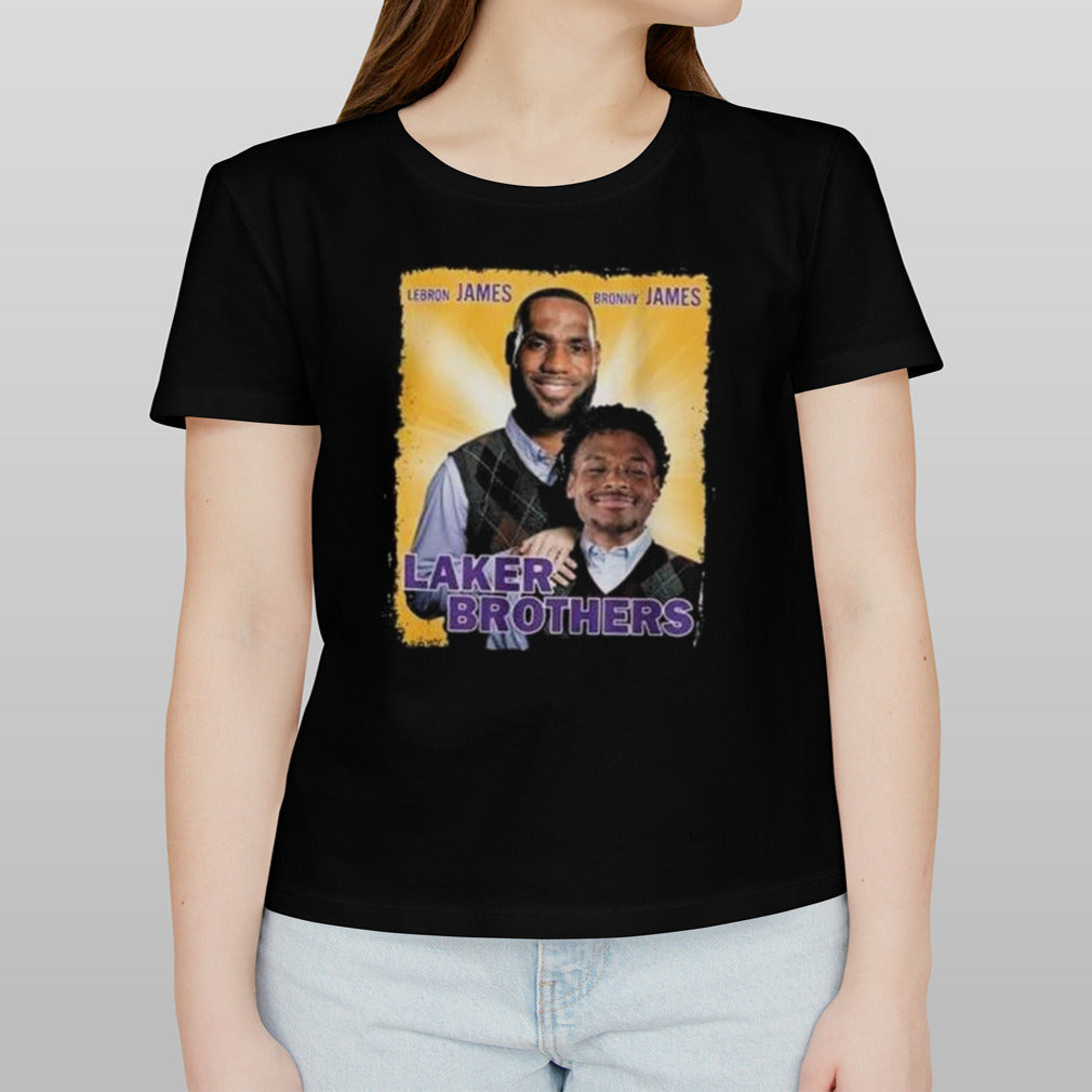 Lebron And Bronny Lakers Brothers T-shirt
