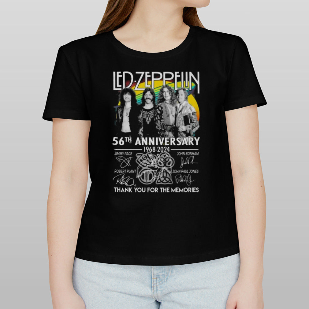 Led Zeppelinaca 56th Anniversary 1968-2024 Thank You For The Memories Signatures Shirt