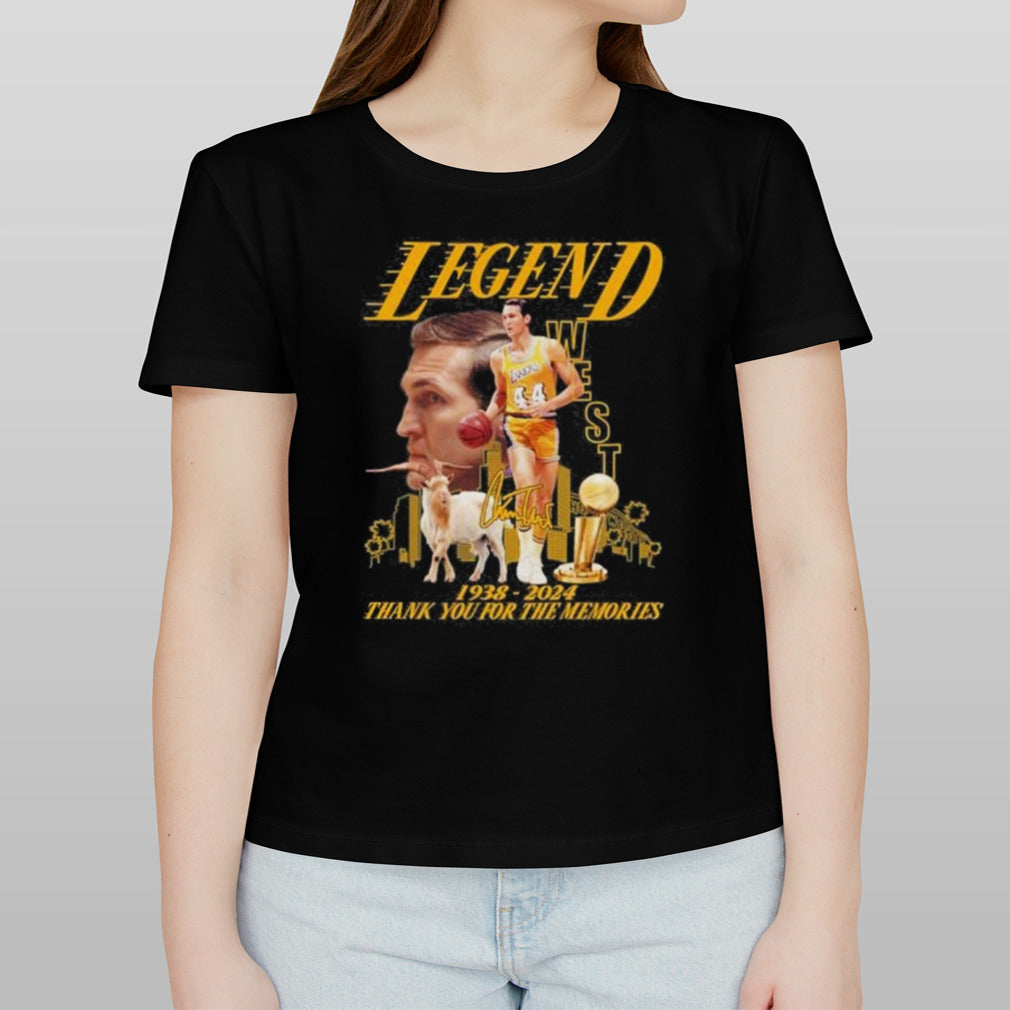 Legend 44 Jerry West Thank You For The Memories Signature Shirt
