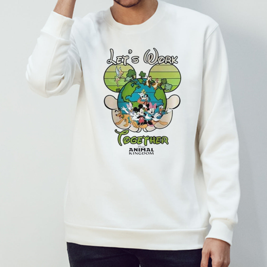Lets’s Work Together Mickey And Friends Earth Day T-shirts