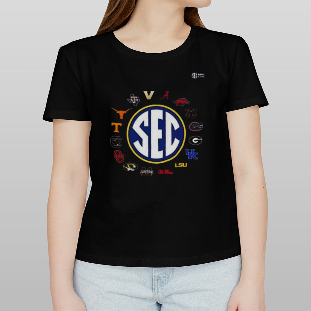 Logos of 2024 southeastern conference teams shirt
