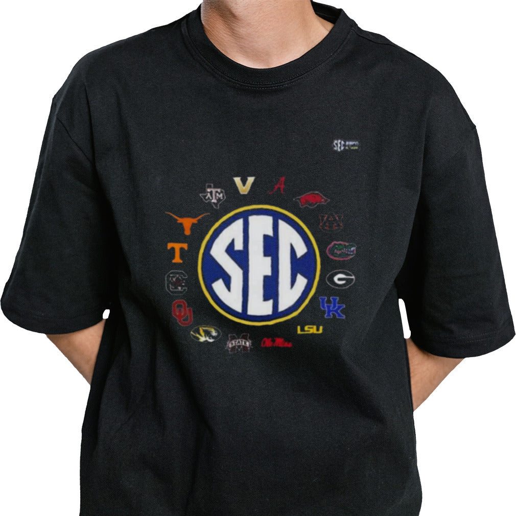 Logos of 2024 southeastern conference teams shirt