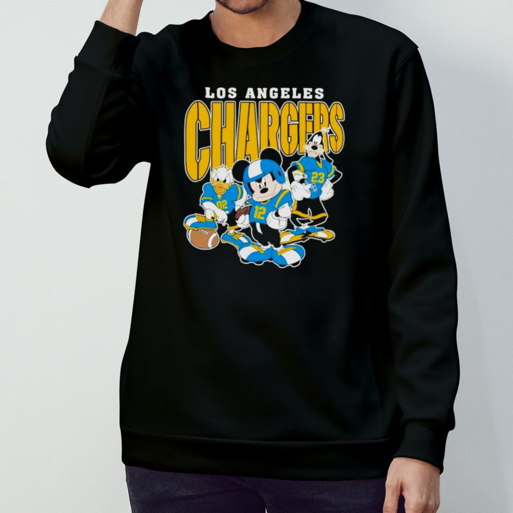 Los Angeles Chargers Mickey Donald Duck And Goofy Football Team 2024 T-shirts