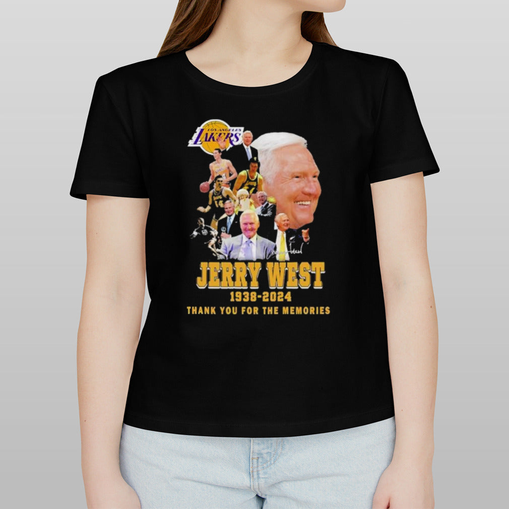 Los Angeles Dodgers Rip Jerry West 1938-2024 Thank You For The Memories Signature Shirt