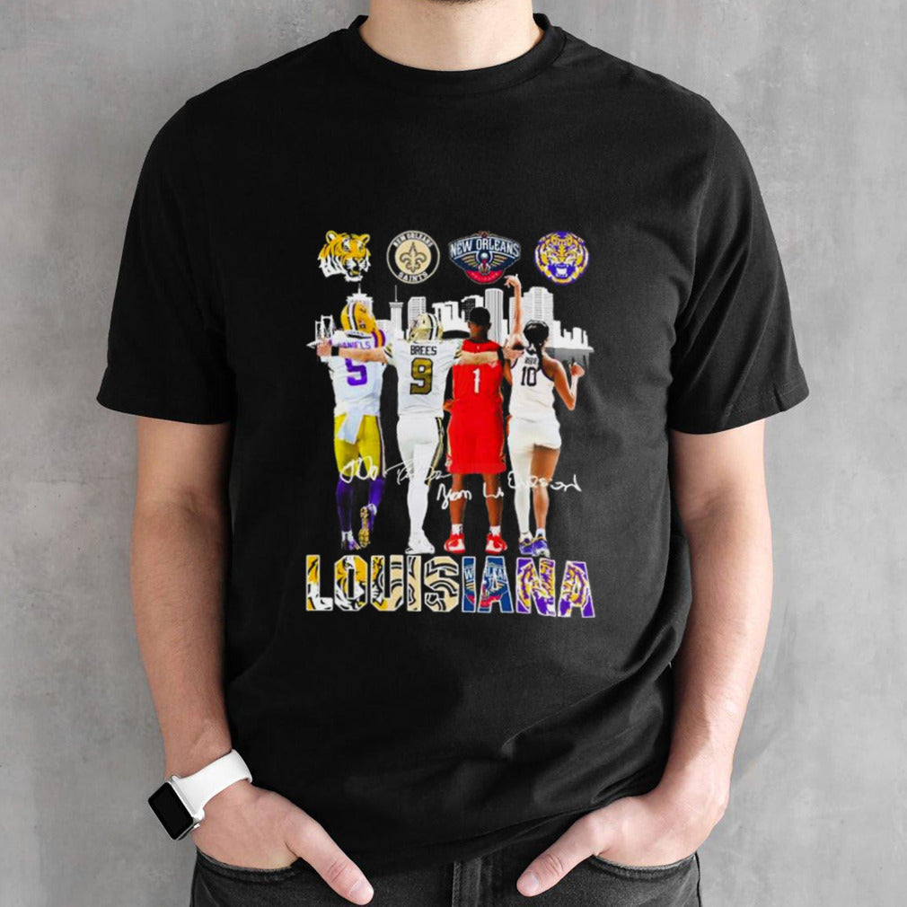 Louisiana Sport Team Champions 2024 Skyline Signatures Shirts