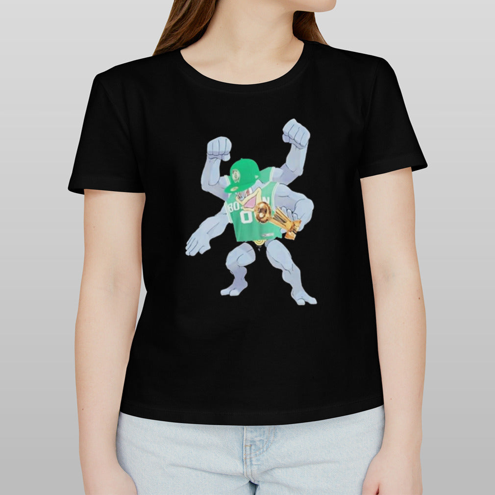 Machamp Pokemon x Boston Celtics Collaborations NBA Finals 2024 Champions Merchandise T-Shirt