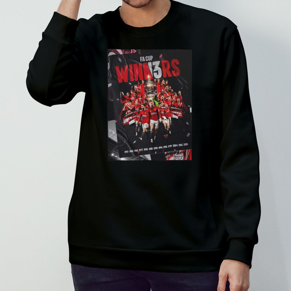 Manchester United Champions The Football Association Challenge Cup FA Cup 2024 Man UTD Winners shirt