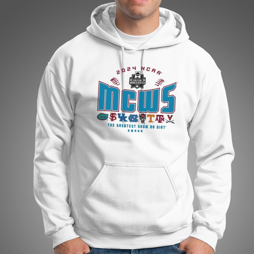 Men’s CWS 2024 NCAA The Greatest Show On Dirt Teams Shirt
