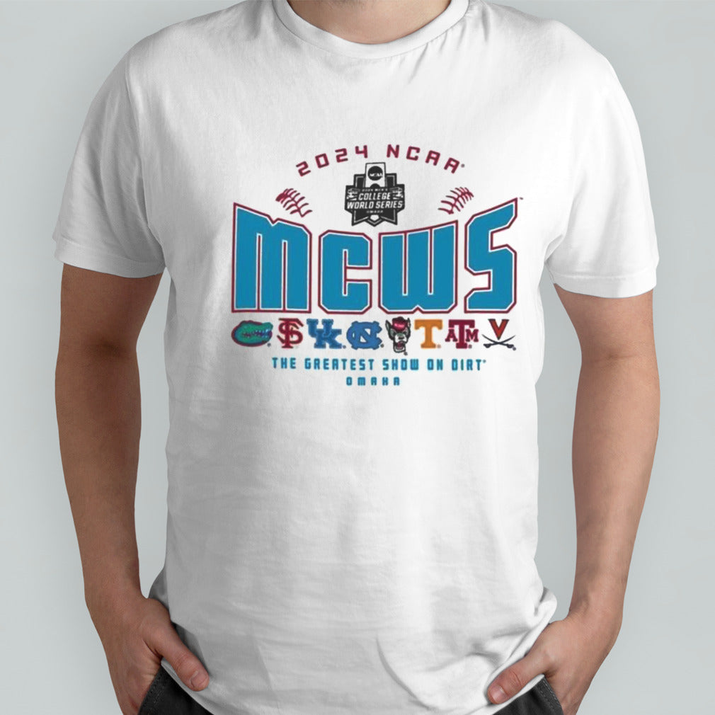 Men’s CWS 2024 NCAA The Greatest Show On Dirt Teams Shirt