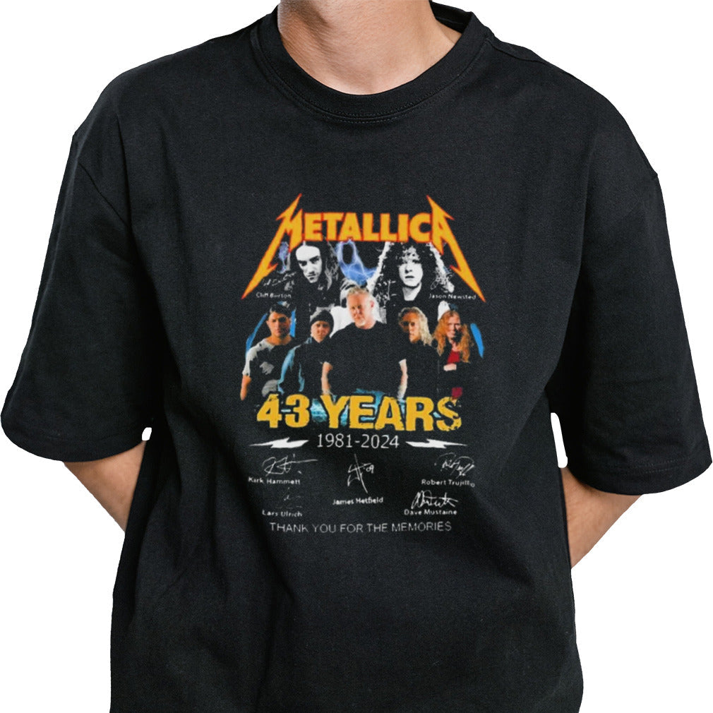 Metallica 43 Year 1981 2024 Thank You For The Memories Signatures shirt
