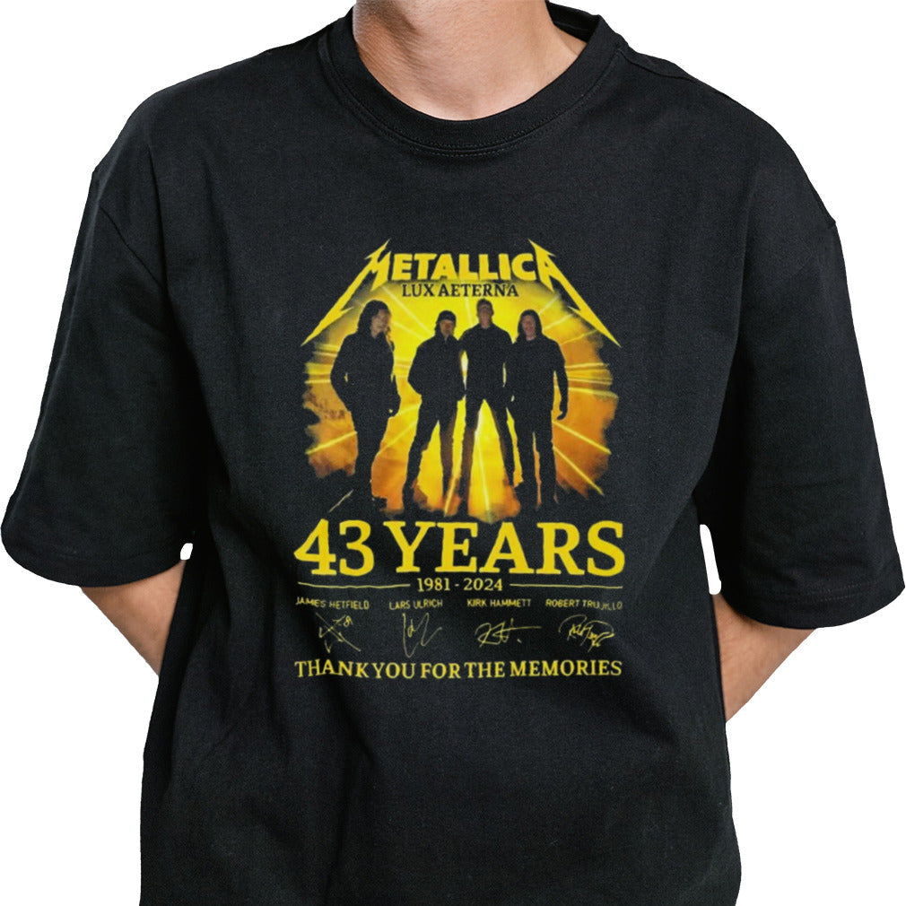 Metallica 43 Year Thank You For The Memories Signatures shirt
