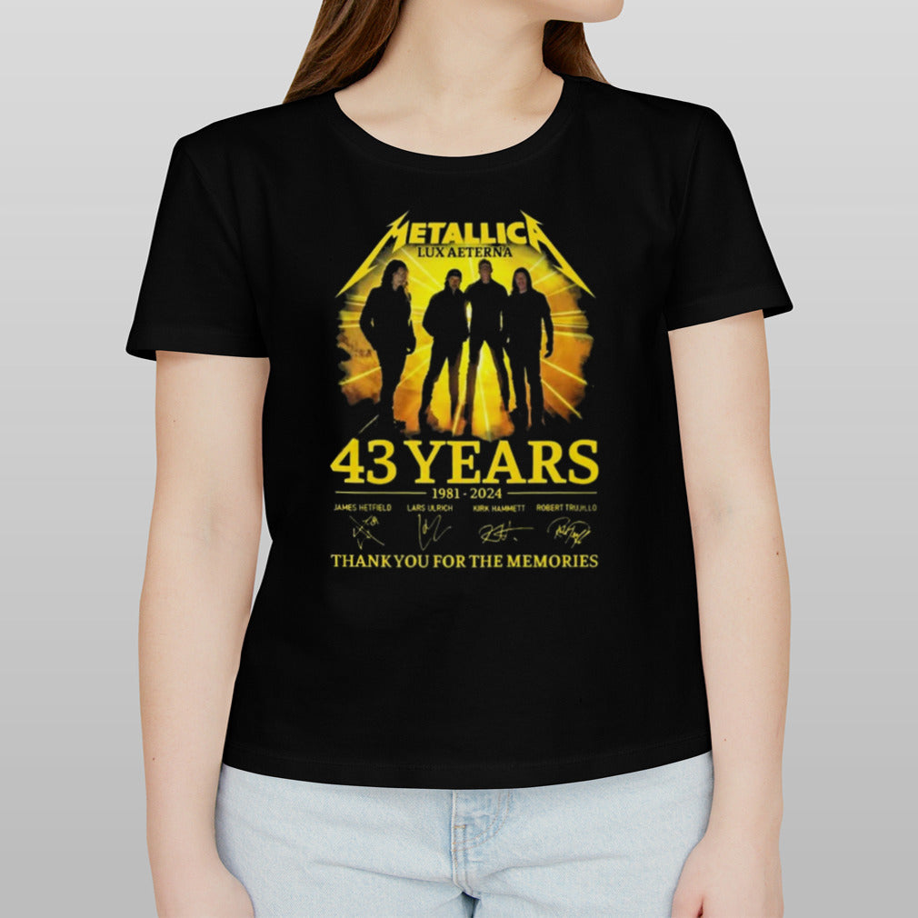 Metallica 43 Year Thank You For The Memories Signatures shirt