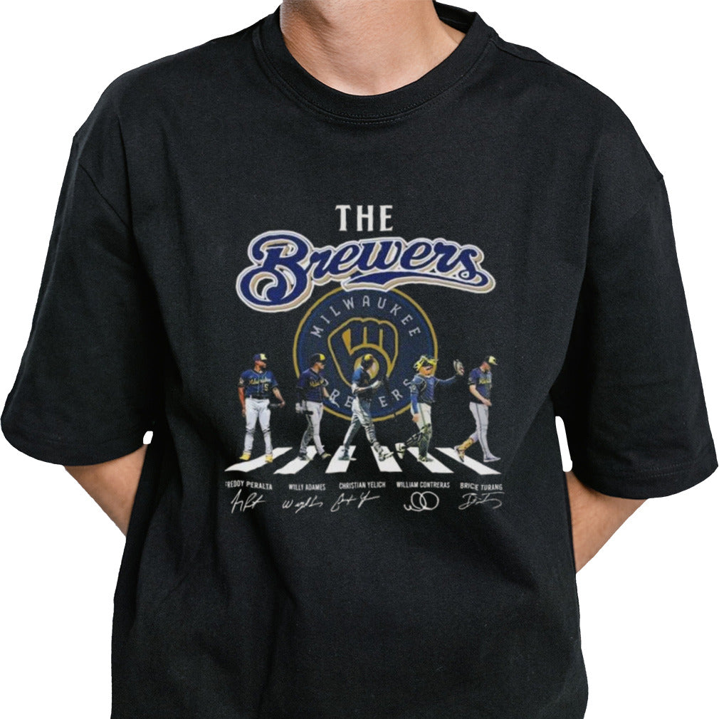 Milwaukee Brewers True Fan The Baseball Legends The Brewers Abbey Road Signatures T-shirt