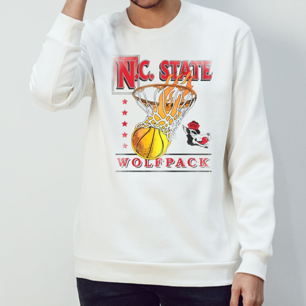 NC State Wolfpack basketball net fire shirts