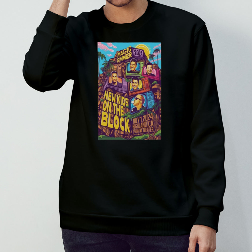 New Kids On The Block July 1 2024 Highland CA Poster Shirt