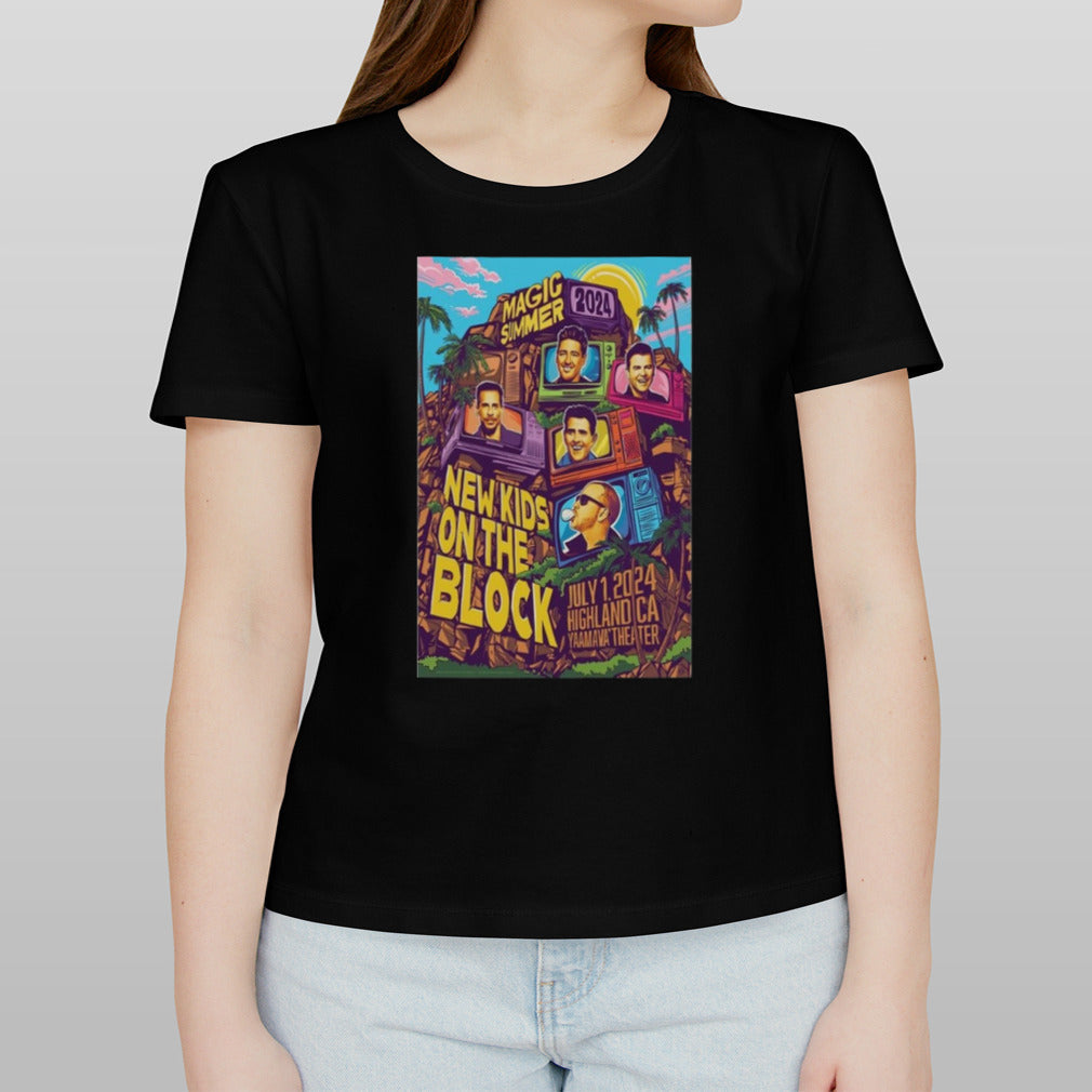 New Kids On The Block July 1 2024 Highland CA Poster Shirt