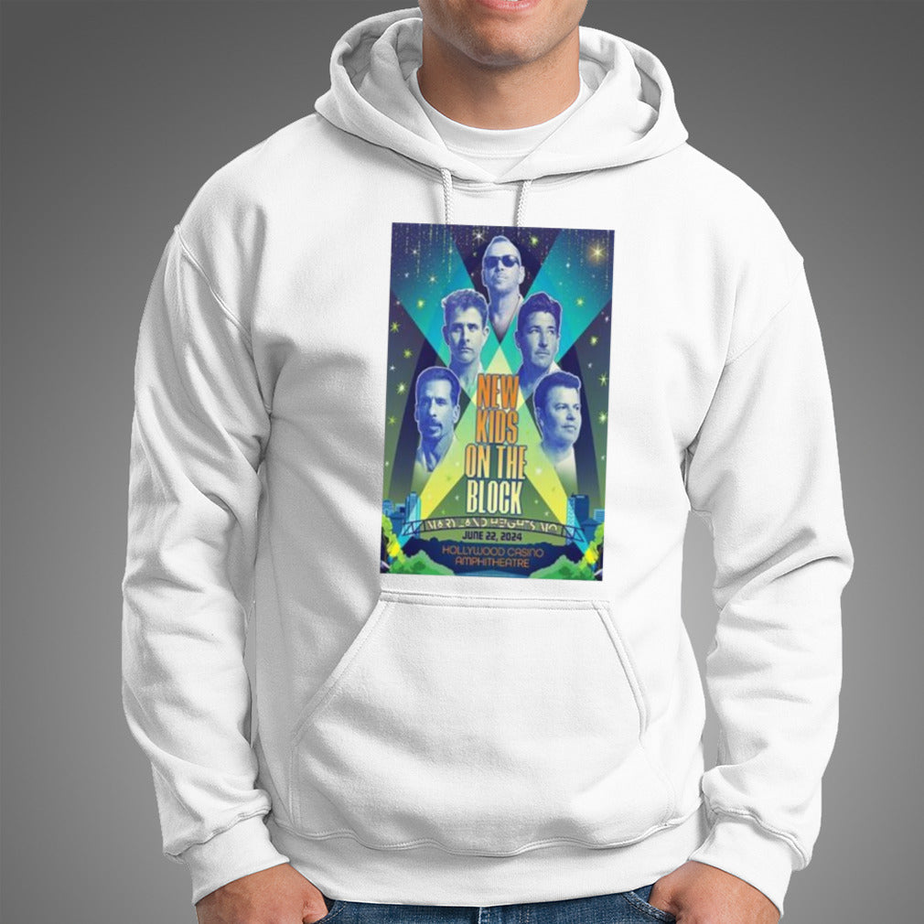 New Kids On The Block June 22 2024 Hollywood Casino Amphitheatre Maryland Heights MO Poster Shirt