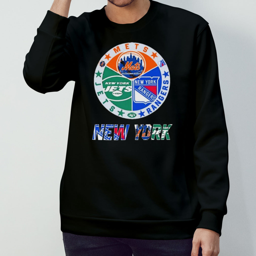 New York Sports Team Mets, Rangers And Jets 2024 Logo shirt