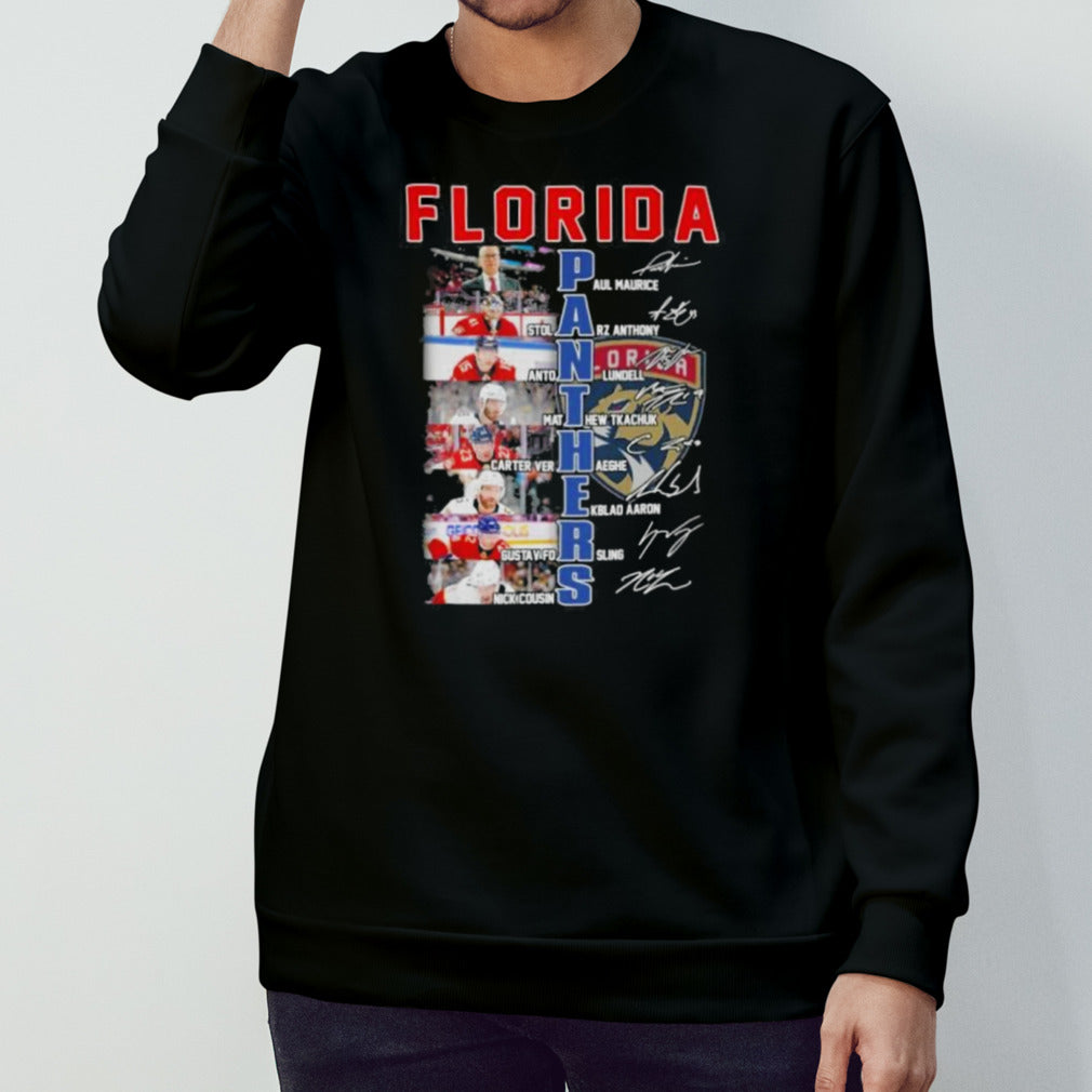 Official Florida Panthers Team Players Signatures Shirt