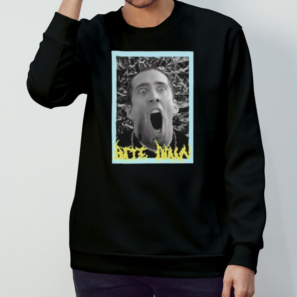 Official Ryanmiw Bite Down Nicolas Cage Shirt