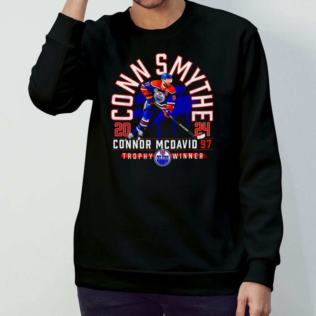 Oilers Connor McDavid Conn Smythe Trophy winner shirt