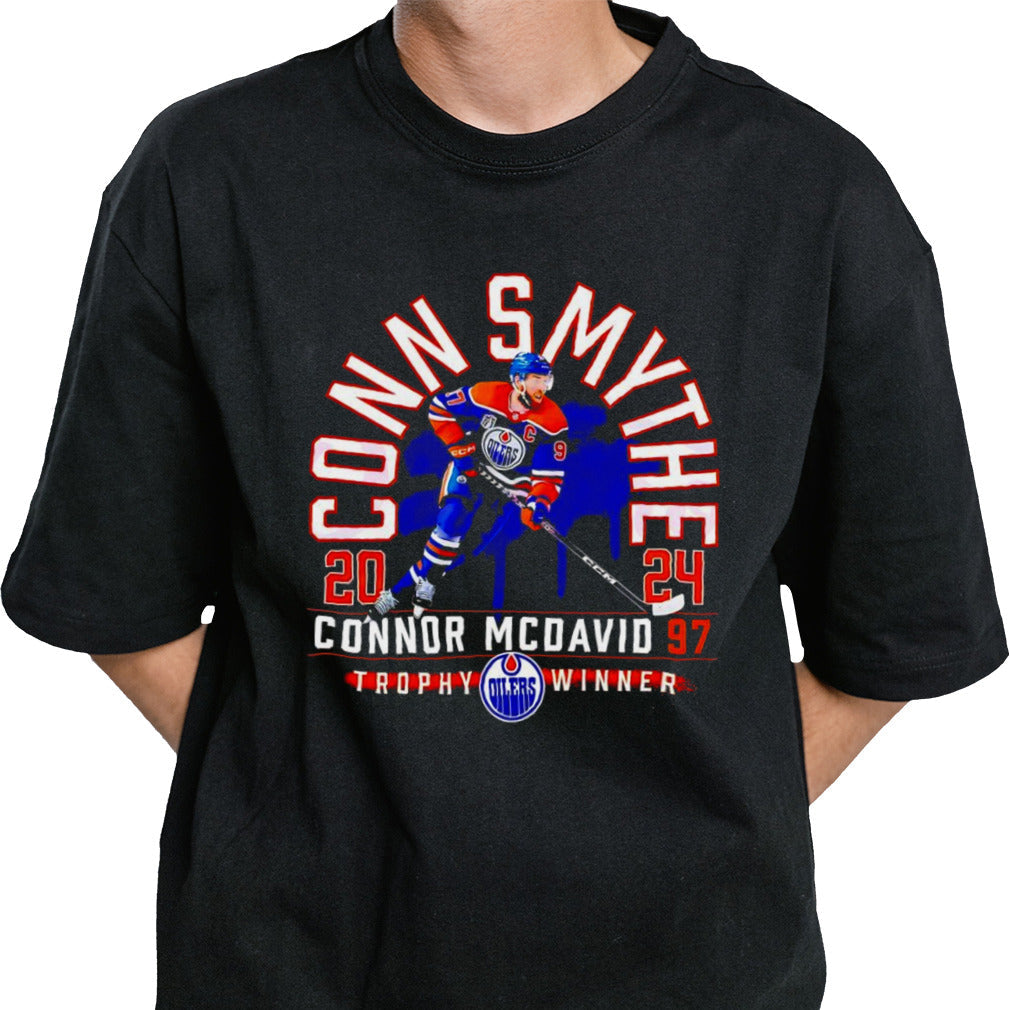 Oilers Connor McDavid Conn Smythe Trophy winner shirt