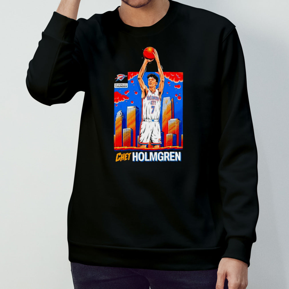 Oklahoma City Thunder Chet Holmgren skyline shirts