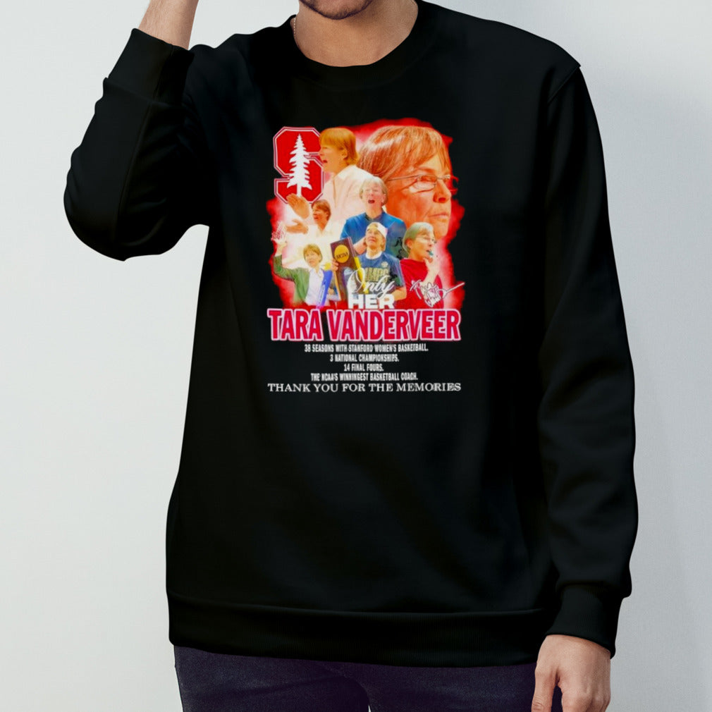 Only Her Tara Vanderveer The Ncaas Winningest Basketball Coach Thank You For The Memories T-Shirts