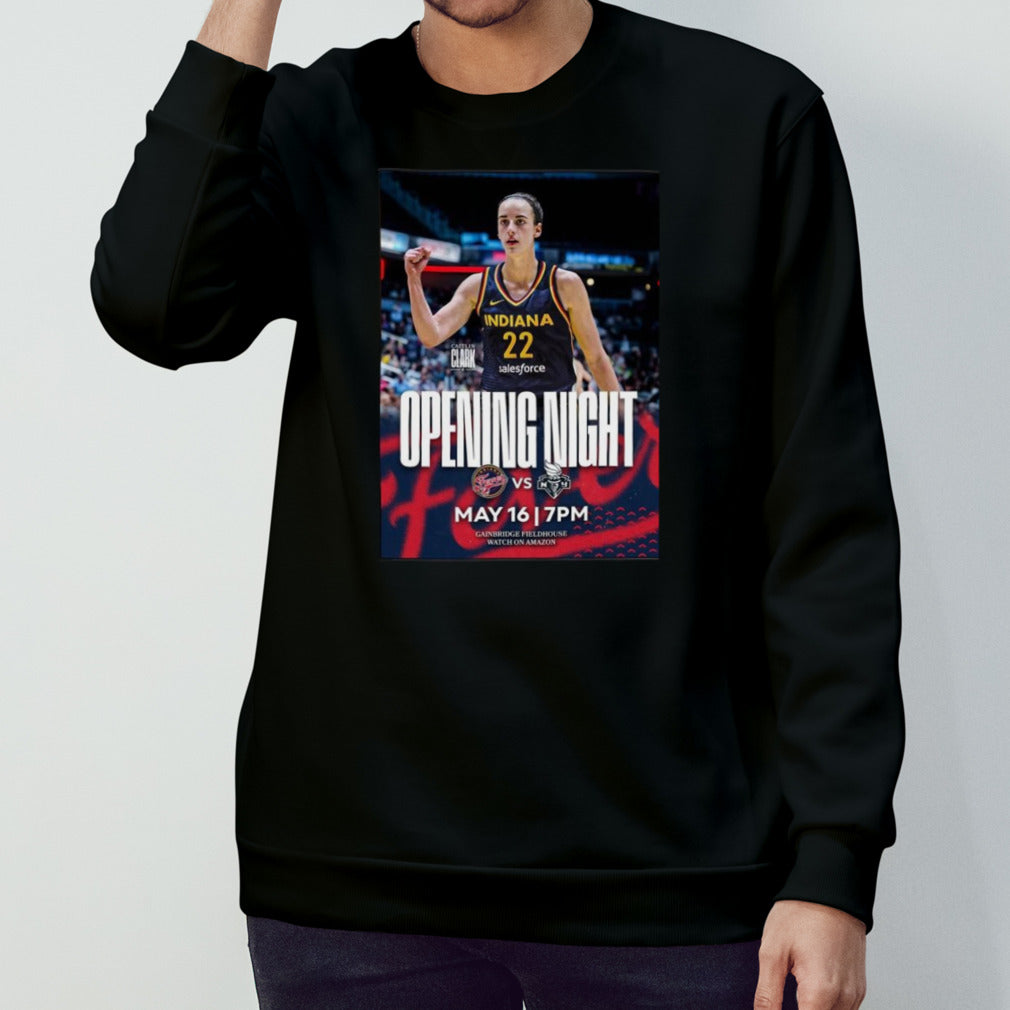 Opening Night Indiana Fever Vs New York Liberty Caitlin Clark First Wnba Game At Gainbridge Fieldhouse May 16th 2024 T-shirts