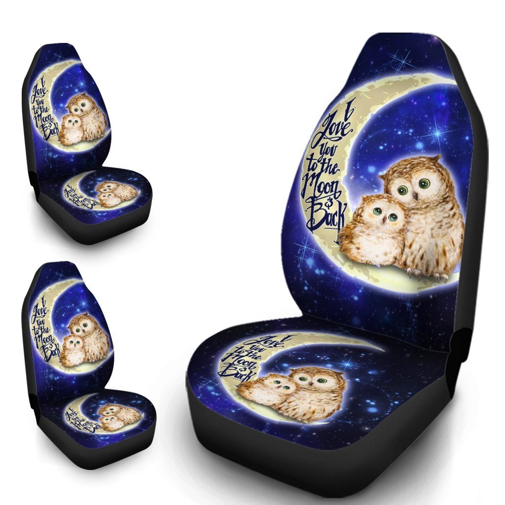 Owl Car Seat Covers Custom I Love You To The Moon And Back Owl Car Accessories
