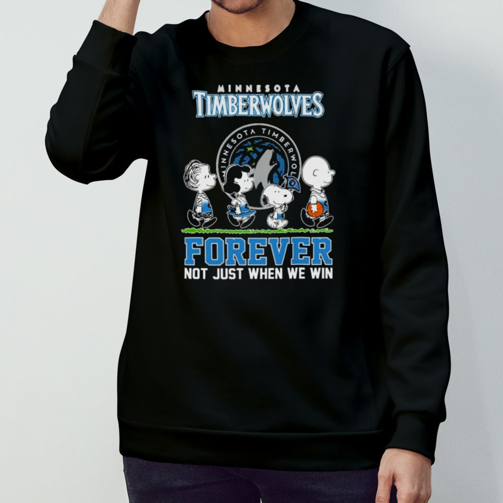 Peanuts Characters Abbey Road Minnesota Timberwolves Forever Not Just When We Win Shirts