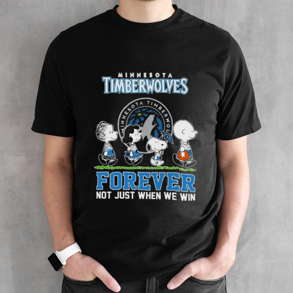 Peanuts Characters Abbey Road Minnesota Timberwolves Forever Not Just When We Win Shirts